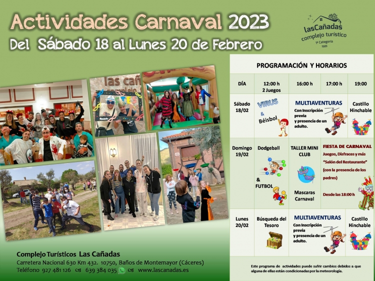 AVANCE ACTIVIDADES CARNAVAL 2023